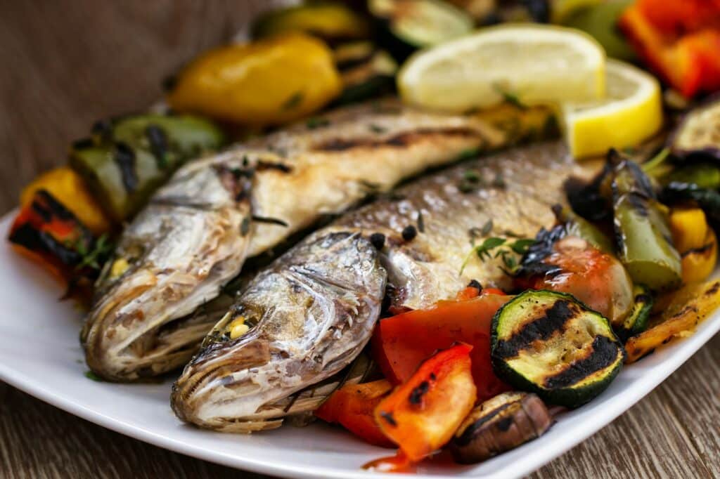 Sea Bass with Grilled Vegetables